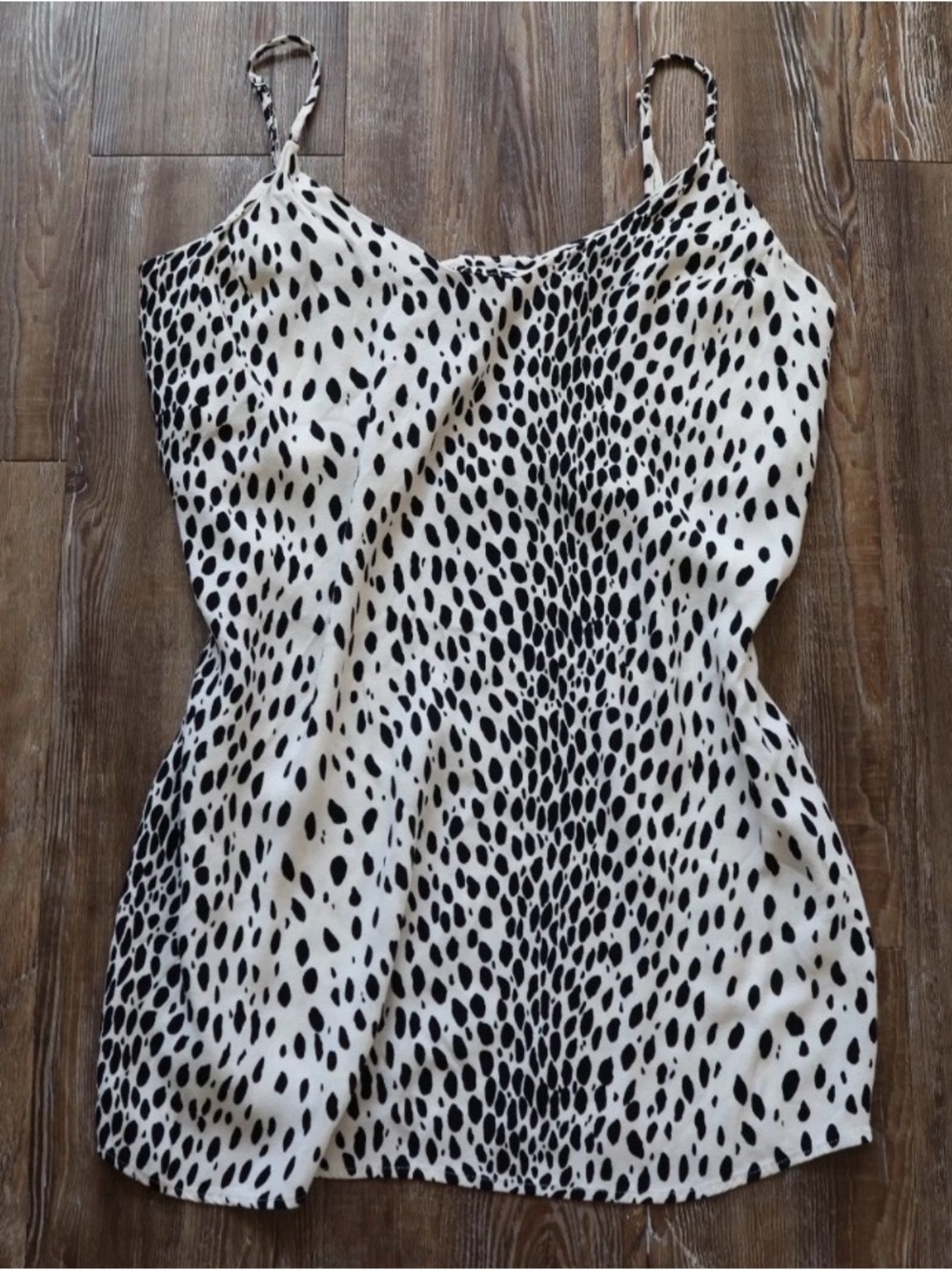 Reformation Womens Dalmatian Spotted Coquette Shirt Dress Ivory Black Spotted 1X